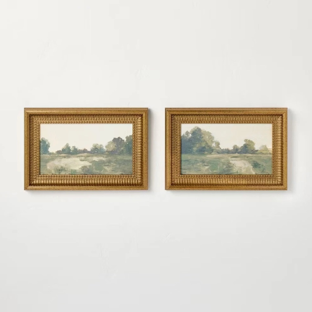 8”x12” Green Landscapes Framed Wall Art 2 pc Set - Hearth & Hand with Magnolia